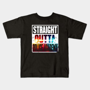 Straight Outta Police Academy - Future Police Officer Kids T-Shirt